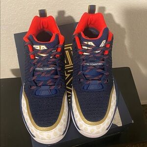 Stylish Kids' Sneakers in Navy and Red